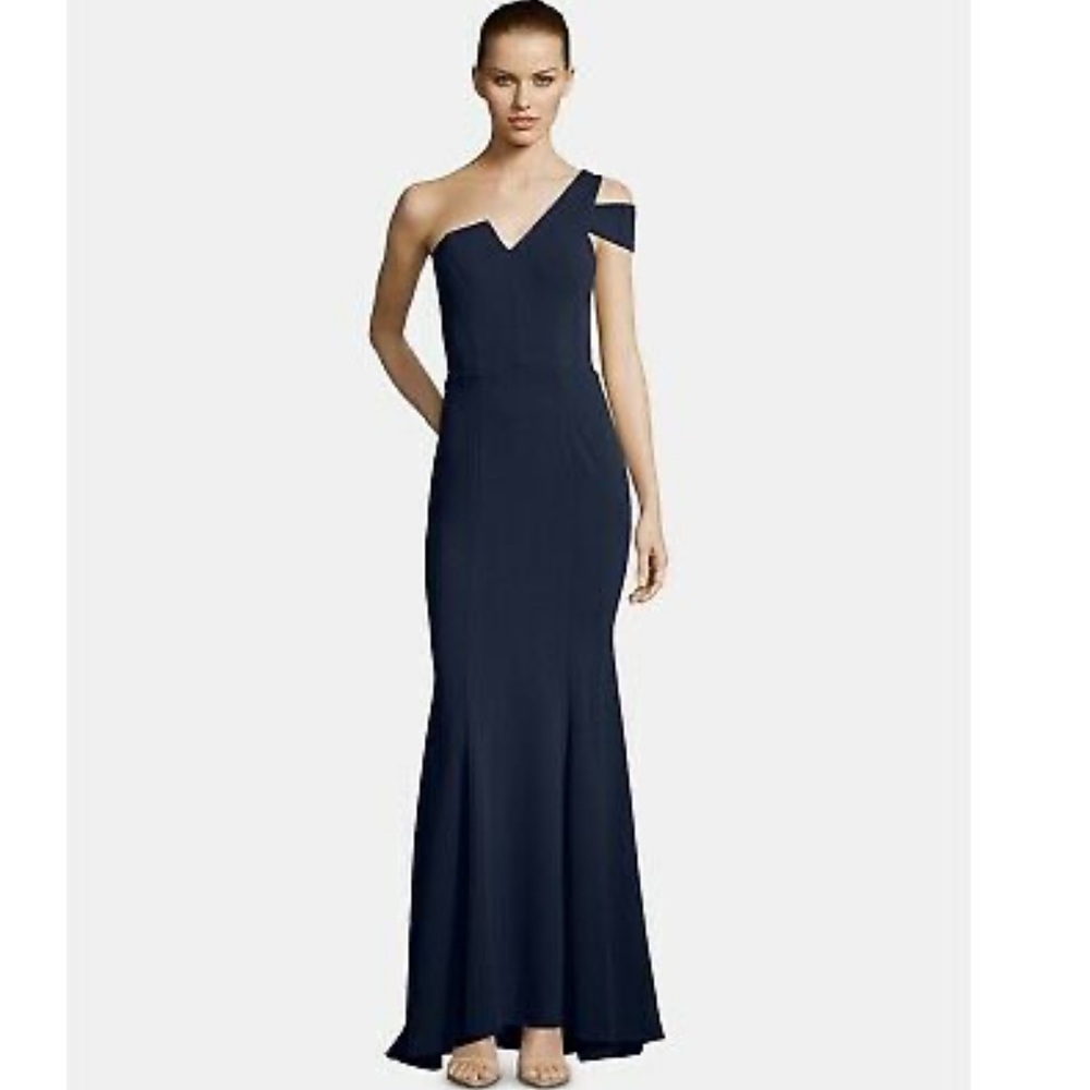 Betsy & Adam's mermaid gown with a unique neckline